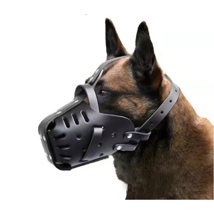 Leather Dog Muzzle Brongsong Kulit Brangus Anjing Besar K9 Working Dog Doberman German Shepherd