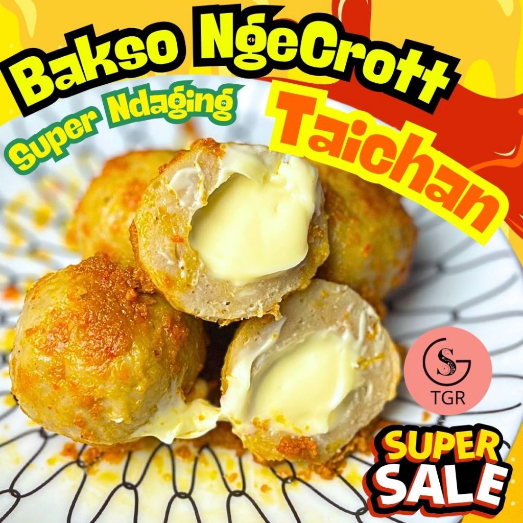 SPESIAL HARGA BAKSO KEJU MONCROT ISI 4 TAICHAN BAKSO NDAGING KEJU LUMER TAICHAN PEDAS NAMPOL