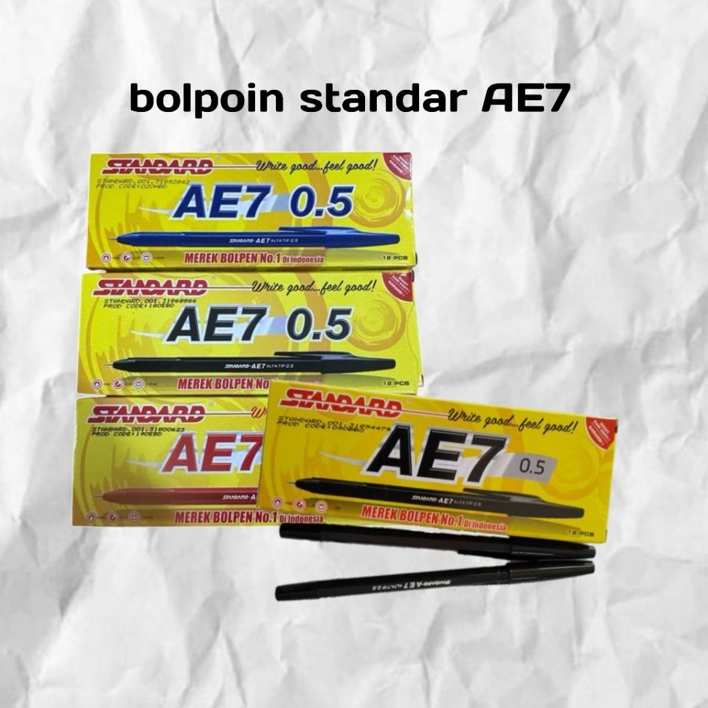 bollpoint/pulpen standar AE7 1pack/12 pcs