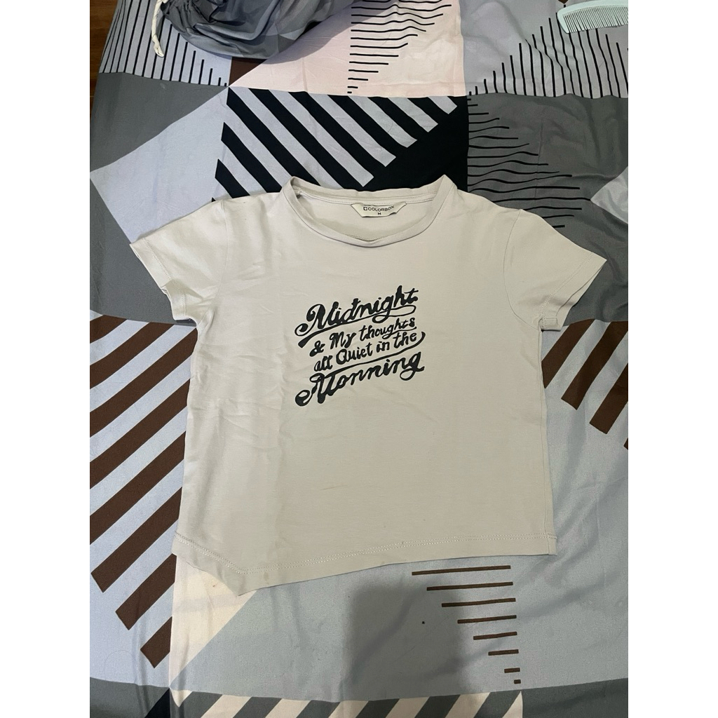 Crop Tee Graphic Print Colorbox