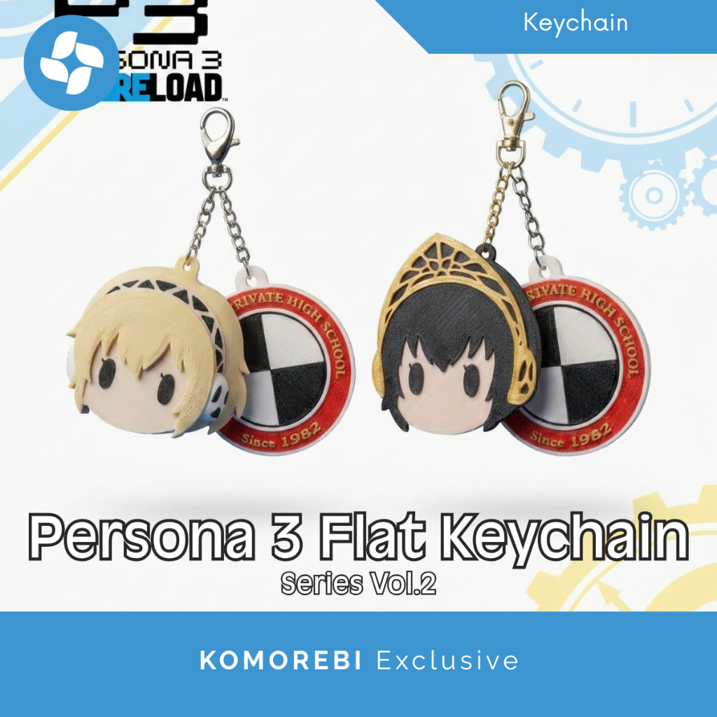 Gantungan Kunci Persona 3 Reload Keychain Aegis Metis Gekkoukan High School Flat Series Vol 2 Akseso