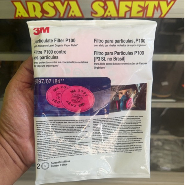 3M 2097 P100 FILTER MASKER PARTICULATE 2097CN