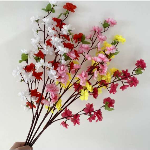 sakura hias bunga sakura/hiasan bunga sakura/bunga sakura hias/bunga merah/imlek