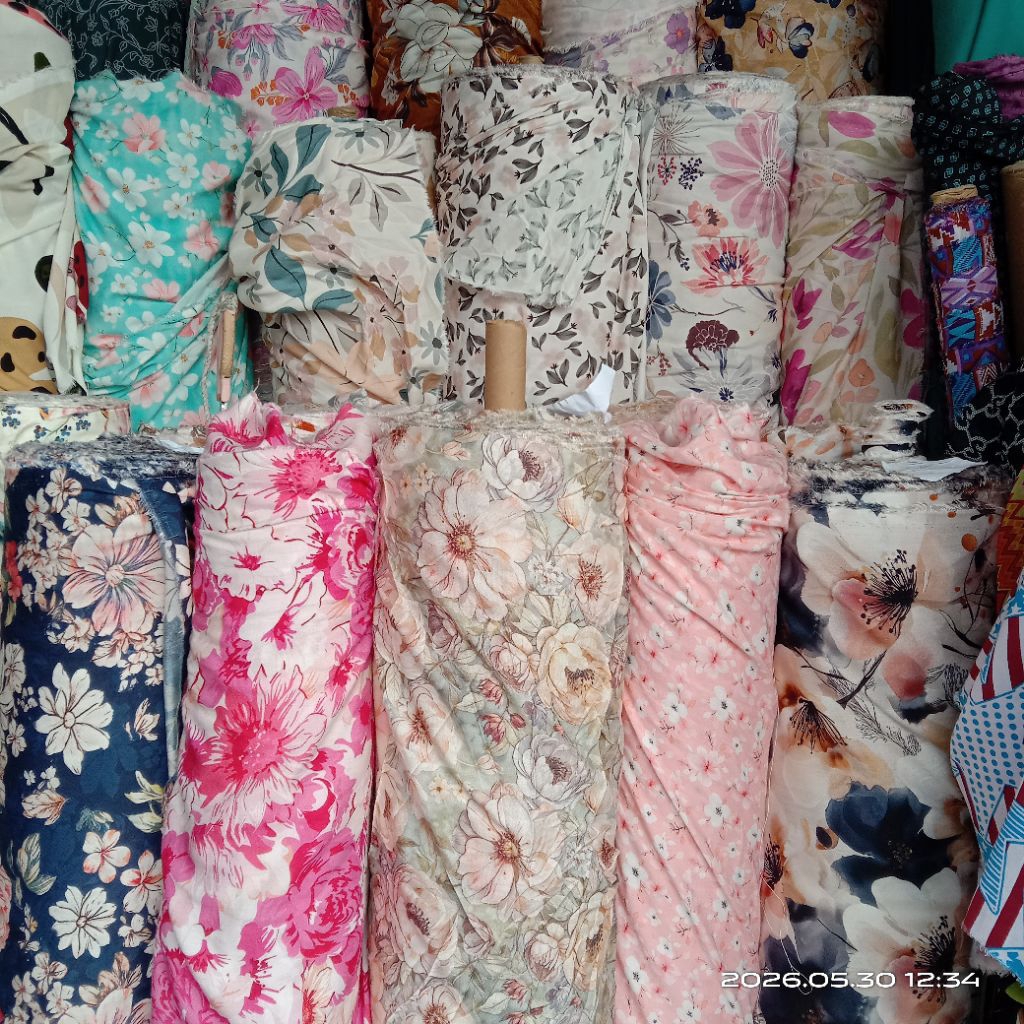 HARGA/0,5 M | KAIN KATUN RAYON PREMIUM | KAIN KATUN RAYON MOTIF | BAHAN KATUN RAYON GAMIS PREMIUM