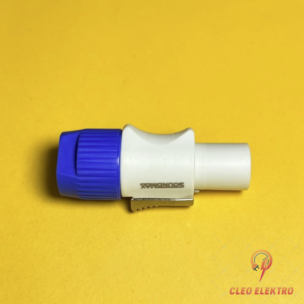 Jack Jek Powercon Listrik Spikon Speakon Abu Male SOUNDMAX Kualitas Baik
