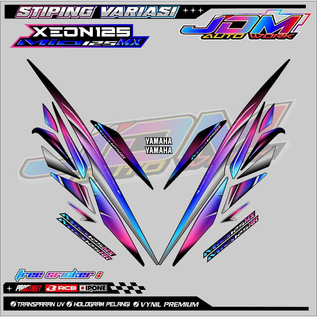 STRIPING VARIASI YAMAHA XEON 125 / STICKER LIST VARIASI MOTOR XEON