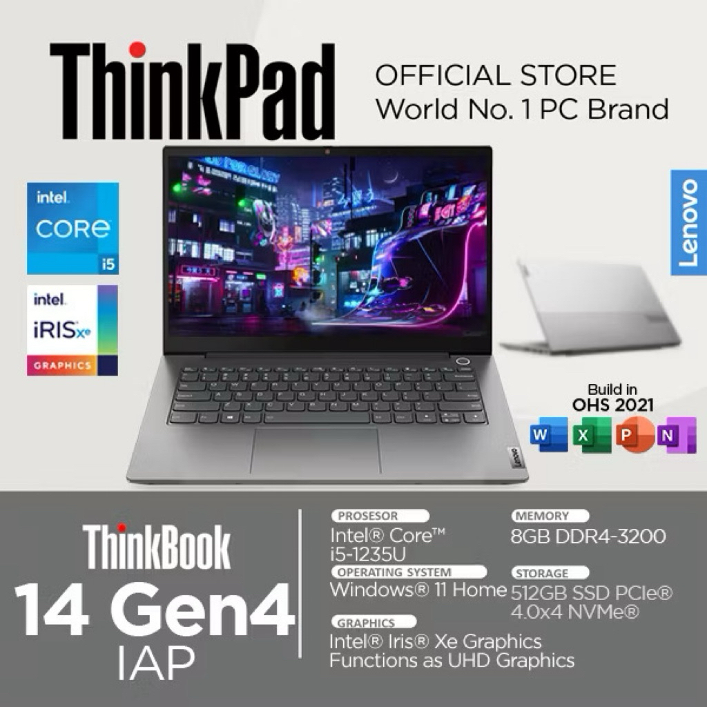 Lenovo Thinkbook 14 G4 IAP Intel Core i5 1235 8GB 512SSD Iris XE