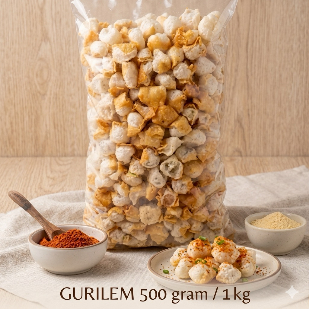 500gram/1kg - SIOMAY KERING MINI GURILEM BATAGOR KERING MINI makanan gurih renyah camilan Snack kilo