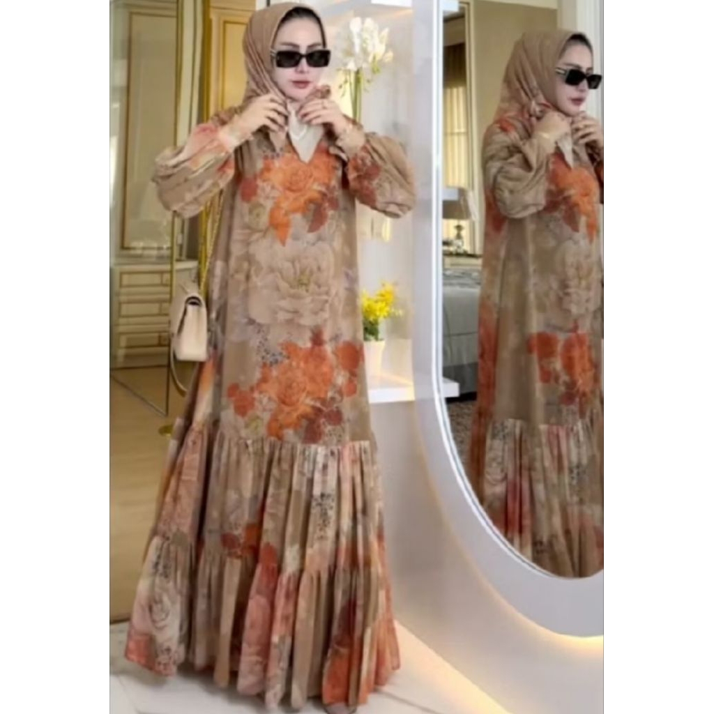 Gamis Amerta Set Hijab By Elly Arsy new