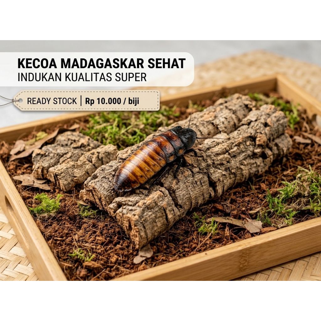 PAKAN REPTIL Kecoa Madagaskar Indukan Per Ekor