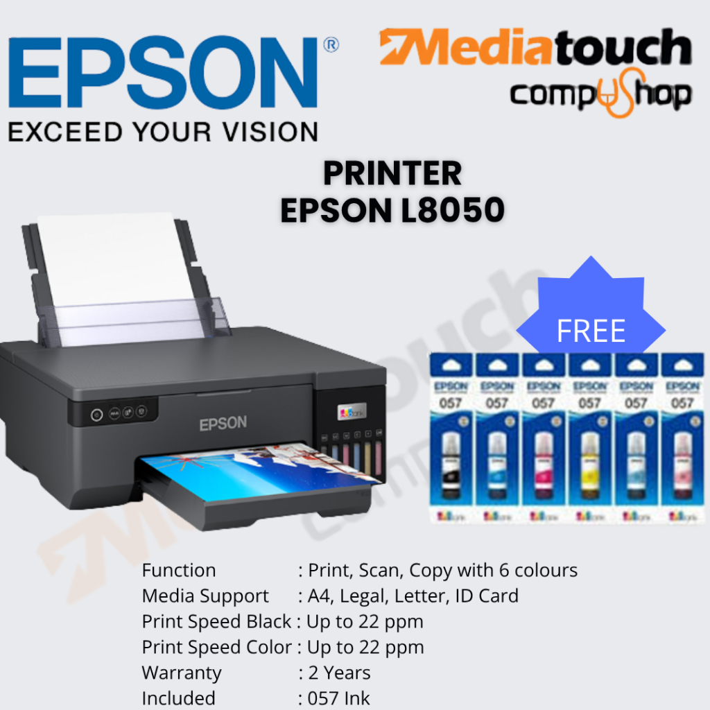 Printer Epson EcoTank L8050 Ink Tank Printer