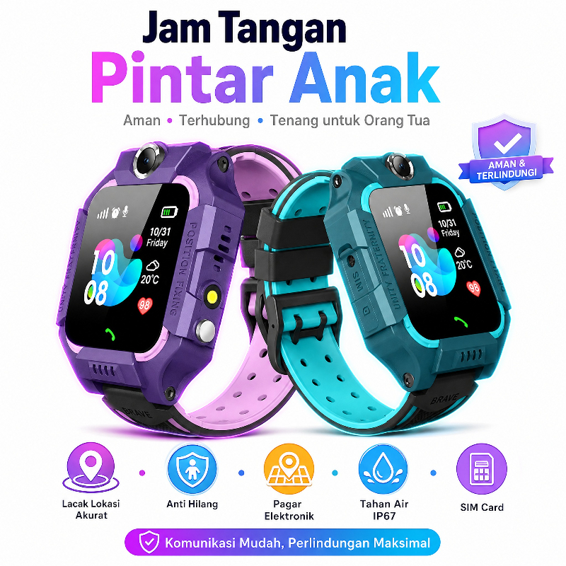Kids GPS Smartwatch | Children Call Watch IP67 Waterproof Anti-air Kids Digital Watch