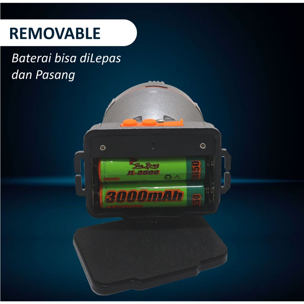 Senter Kepala / Headlamp Jinlong JL 7501 waterproof / tahan air 120 watt