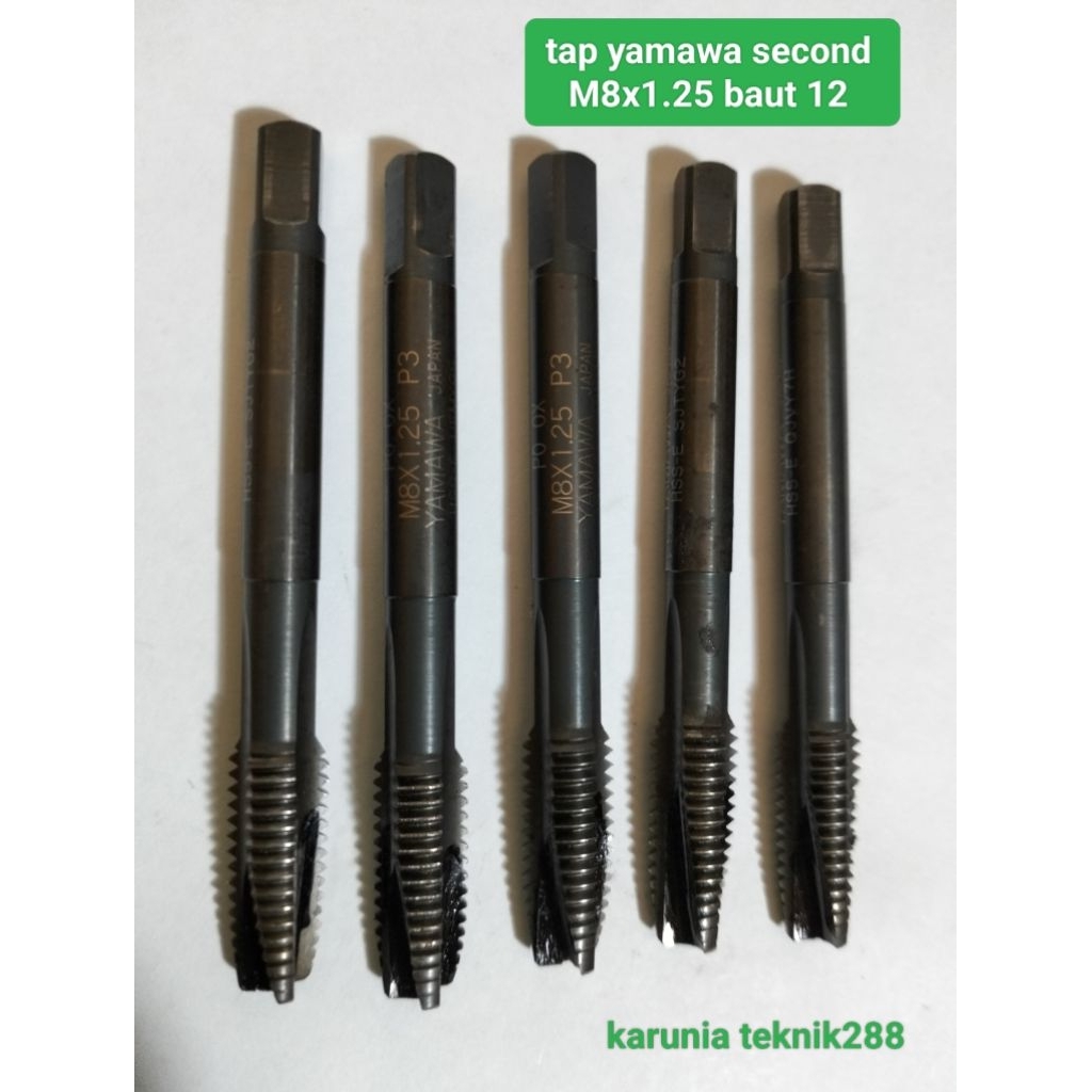mata tap yamawa second mulus m8x1.25 baut 12 bukan osg