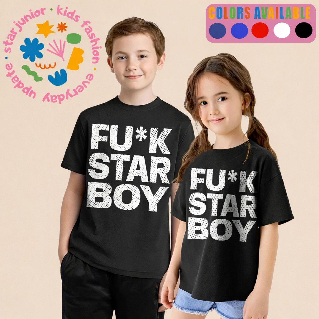 Fu*k Star Boy Red T-Shirt by Star.Junior - Kaos Fu*k Starboy -  - Boxy Oversize - Unisex - Pria dan 