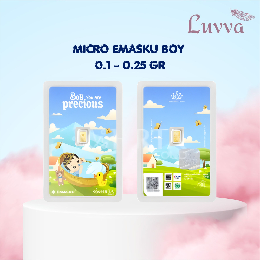 LOGAM MULIA MICRO GOLD EMASKU 0.1GR DAN 0.25GR BABY BOY SERIES