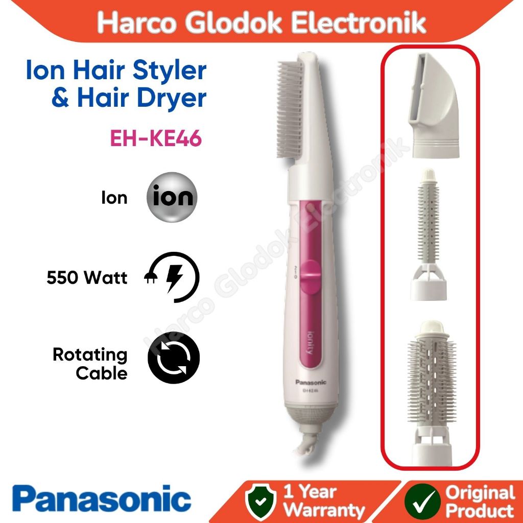 Panasonic ION Hair Styler EH KE46 Penata Rambut