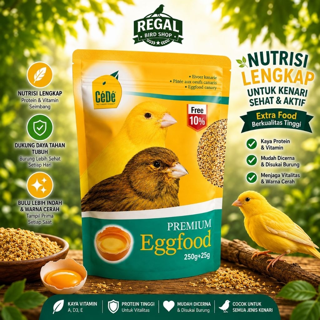 CeDe Premium EEGFOOD cede kenari import 250g+25g