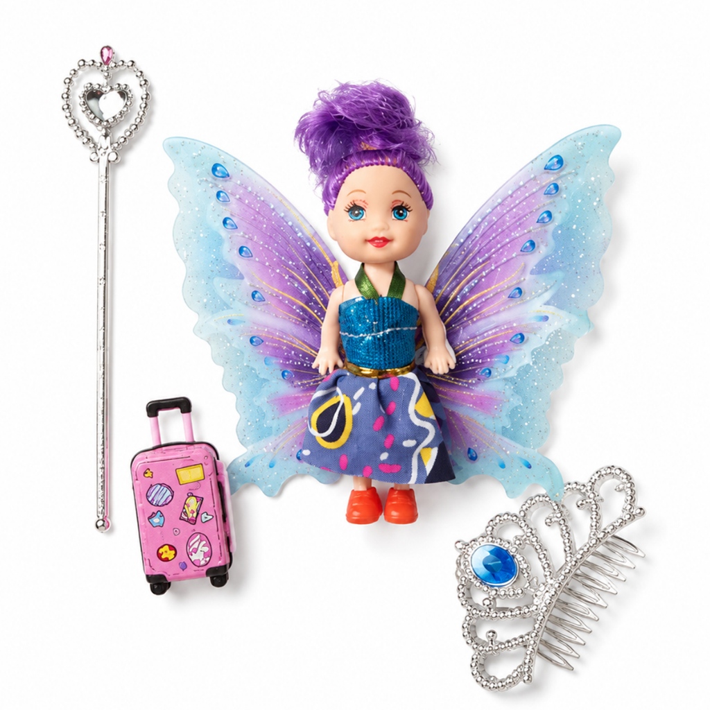 MAINAN BONEKA LUCU BONEKA PERI LOVE TREVELING MT9904-3 BONEKA AKSESORIS PERI