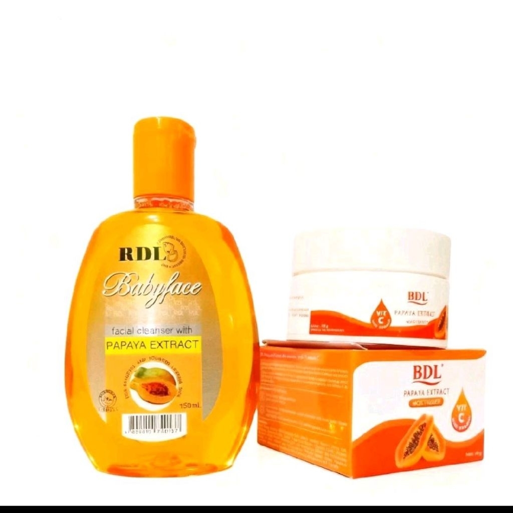 PAKET 3IN1 BABY FACE FACIAL CLEANSER||BDL PAPAYA EXTRACT MOUSTURIZER||SABUN PAPAYA NEW R SCENT
