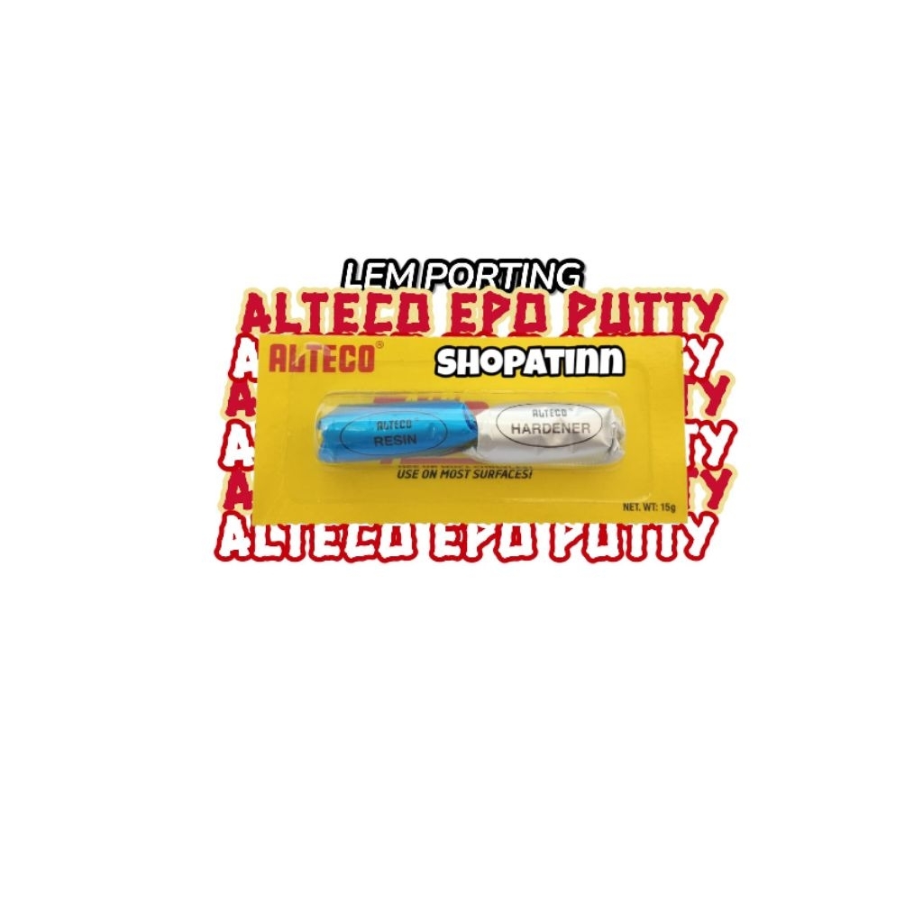 1 pcs LEM EPO PUTTY merk ALTECO / LEM PORTING / LEM EPOXY PUTTY 15gram / ALTECO RESIN / ALTECO HARDE