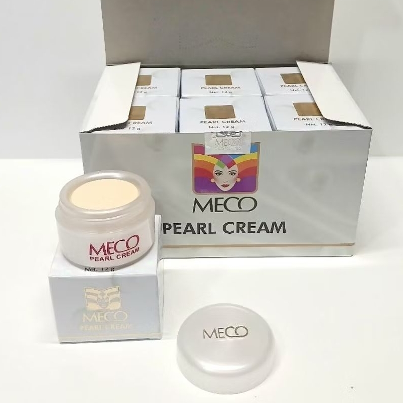 (Lusinan isi 12pcs) Krim Pencerah Wajah Meco Pearl Cream 12g - Membantu membuat kulit tampak lebih c