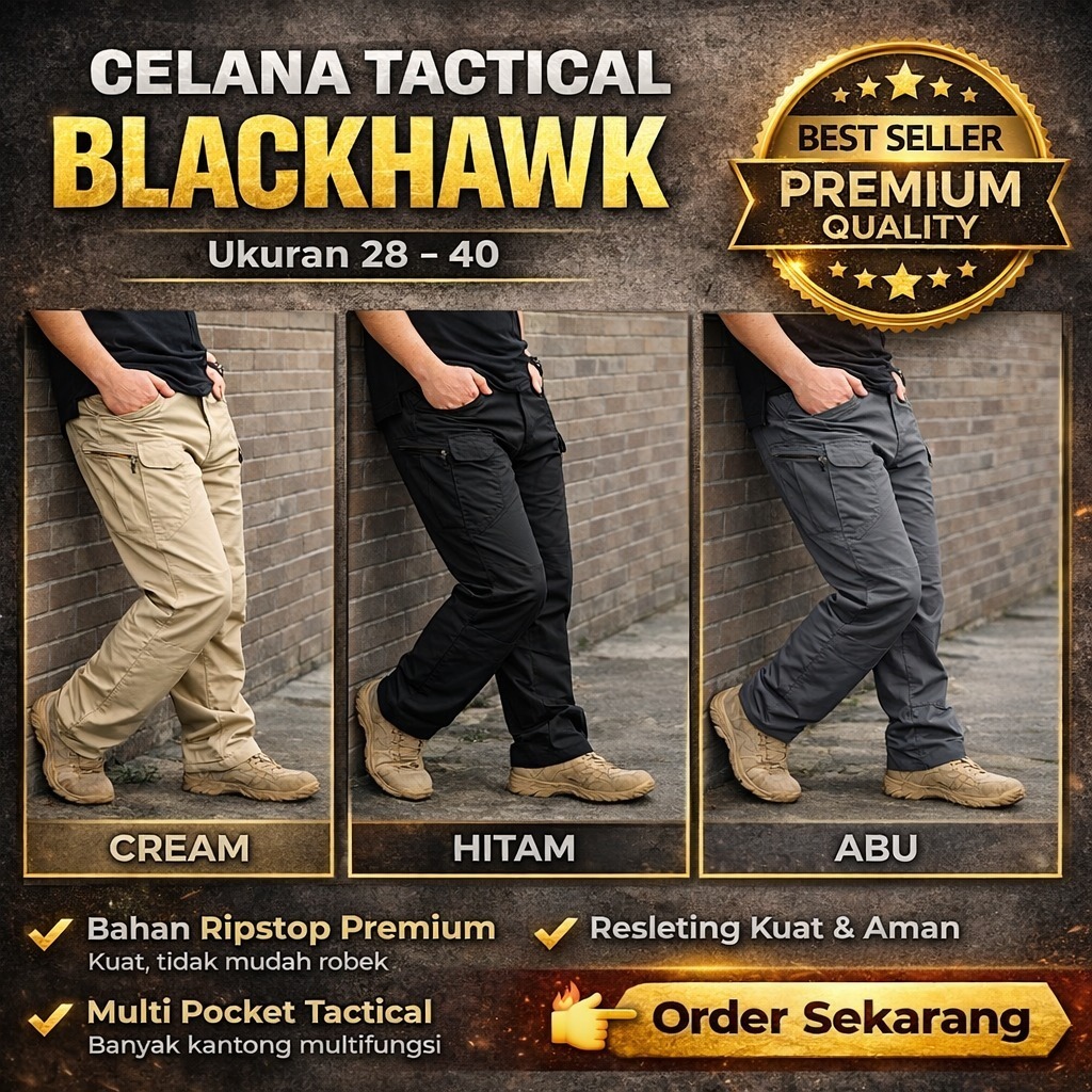 Blackhawk Tactical Pants Celana Tactical Outdoor Pria untuk Aktivitas Harian