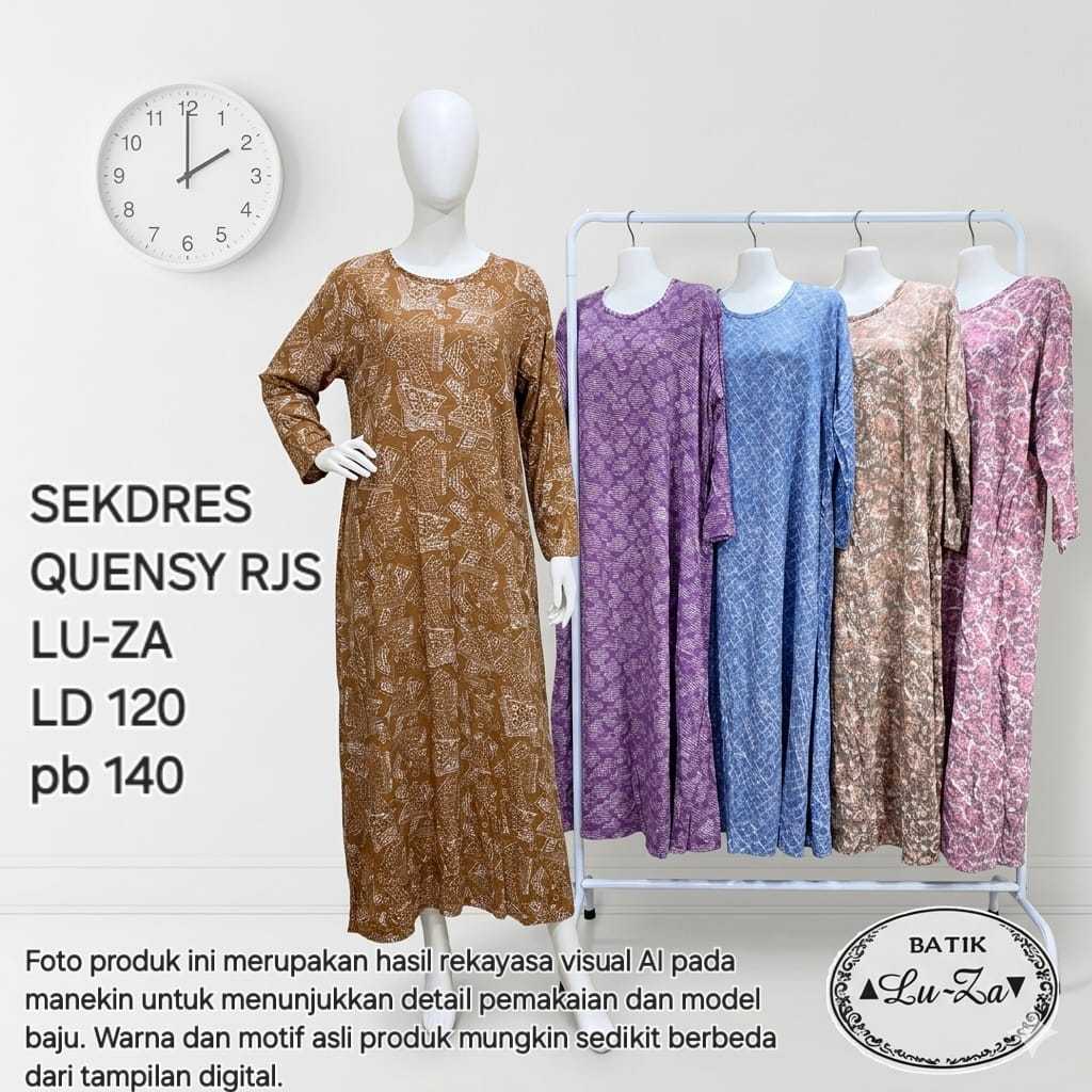 SD Quensy RJS Batik LU-ZA Long Dress Daster Payung Jumbo LD 120 - Gamis