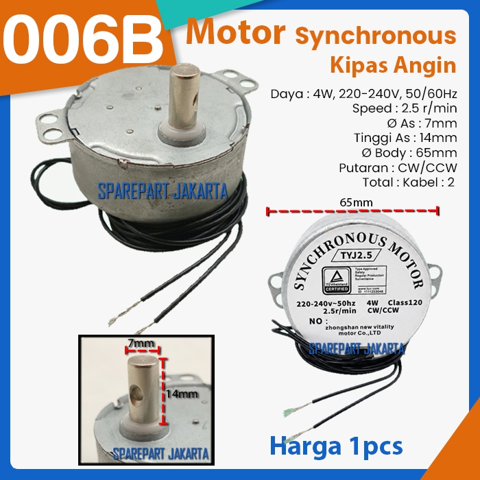 Dinamo motor kipas angin/synchronous 2,5r/min RPM