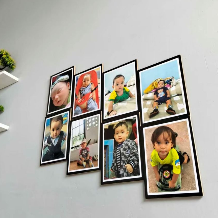 [ PAKET 8PCS] Cetak Foto 6R 15X20 CM Bingkai MDF Ukuran 15x20 cm DAPAT 8PCS Rectangle dinding