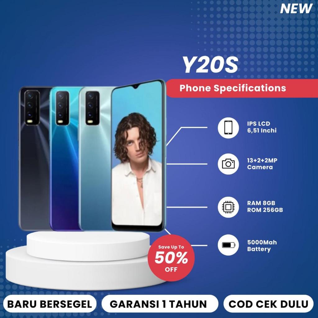 HP Smartphone Android Y20S Ram 8/256 GB Garansi Toko 1 Tahun