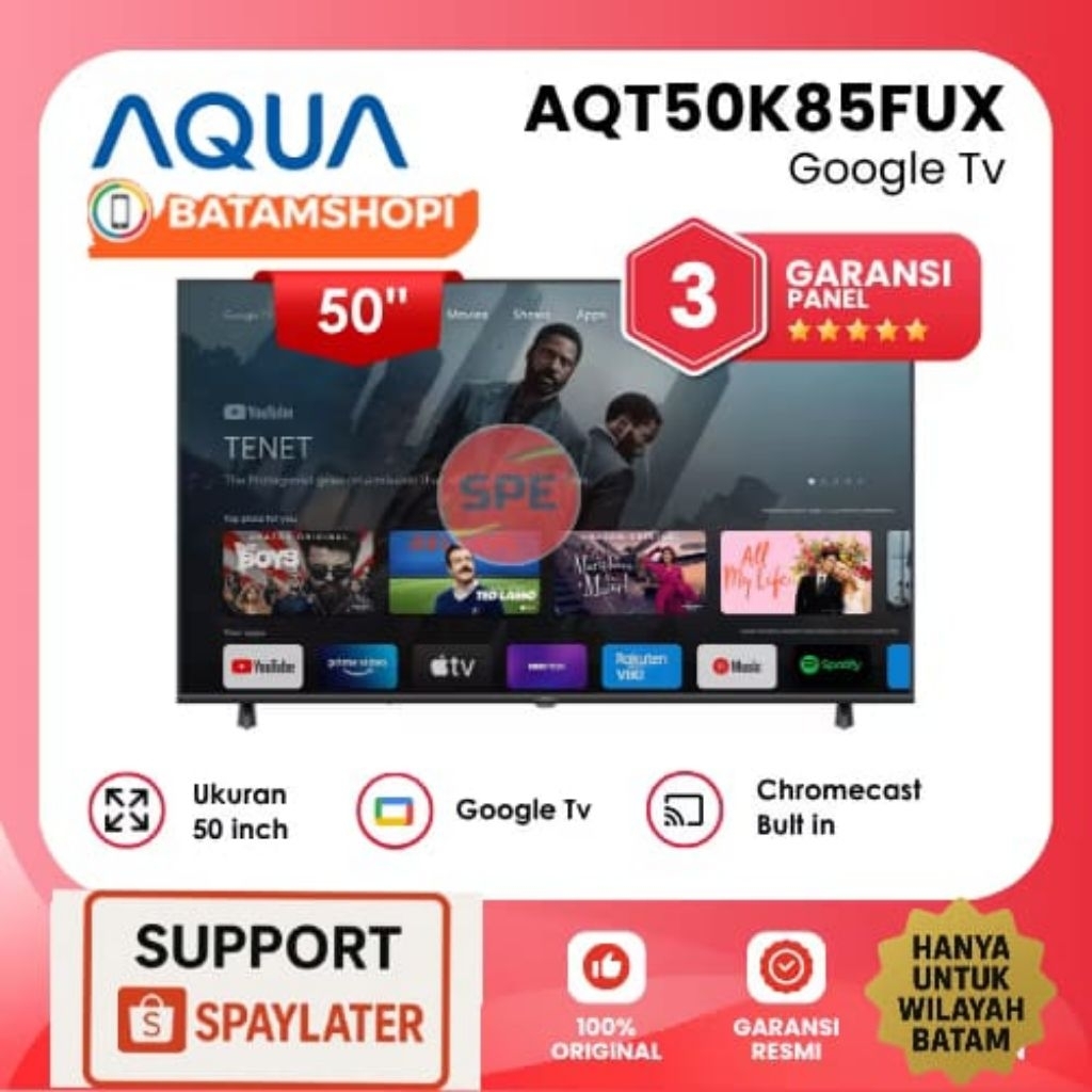 TV AQUA ANDROID TV 50 " INCH AQT50K85FUX GARANSI RESMI - BATAM