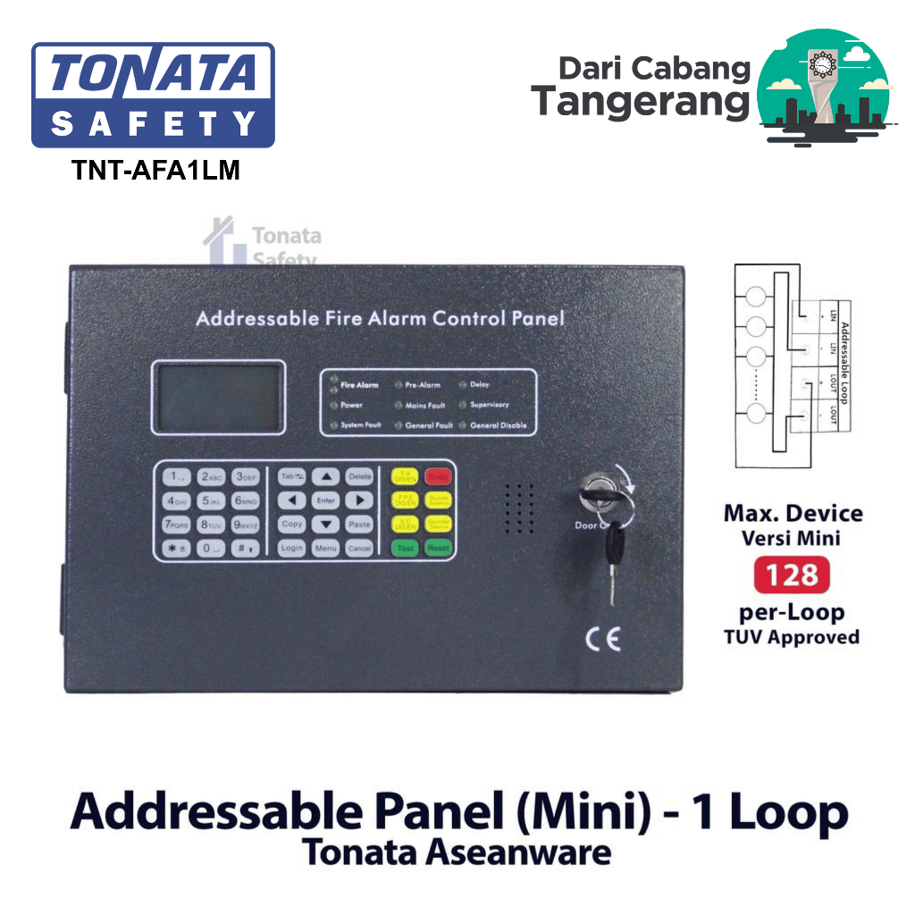 Fire Alarm Control Panel Full Addressable Mini Tonata / MCFA Addressable ASW