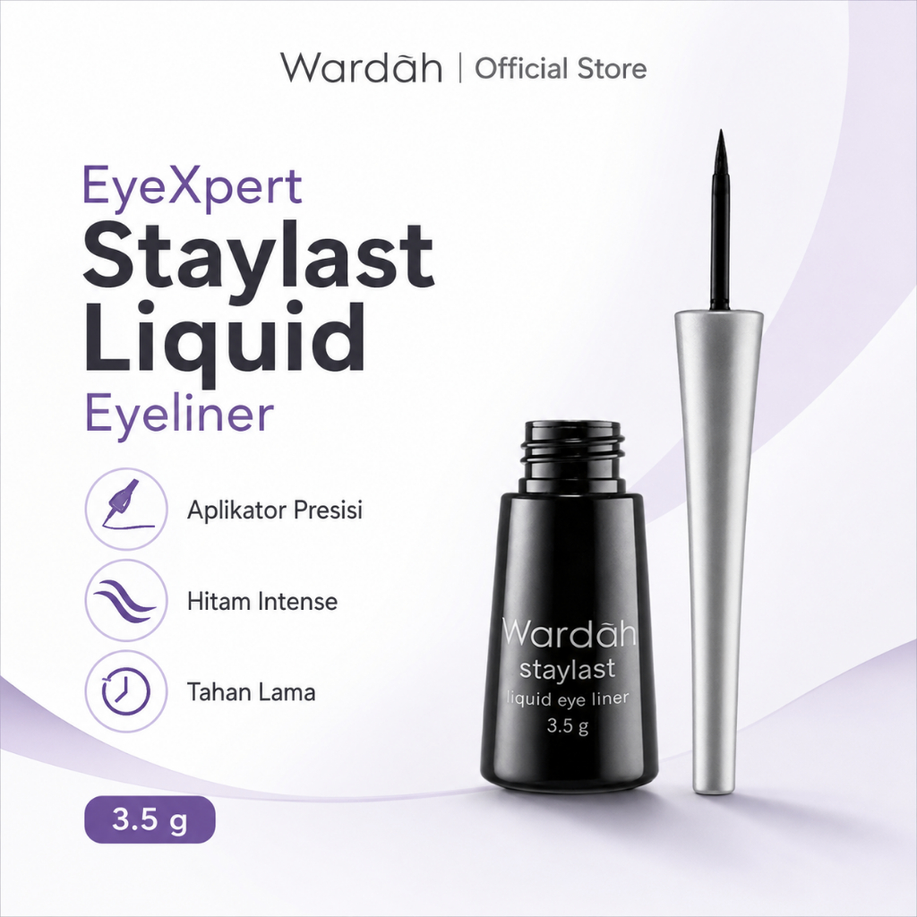 WARDAH EYEXPERT EYELINER - Eyexpert Staylast Liquid Eyeliner 3.5g- Waterproof Eyeliner | WARDAH