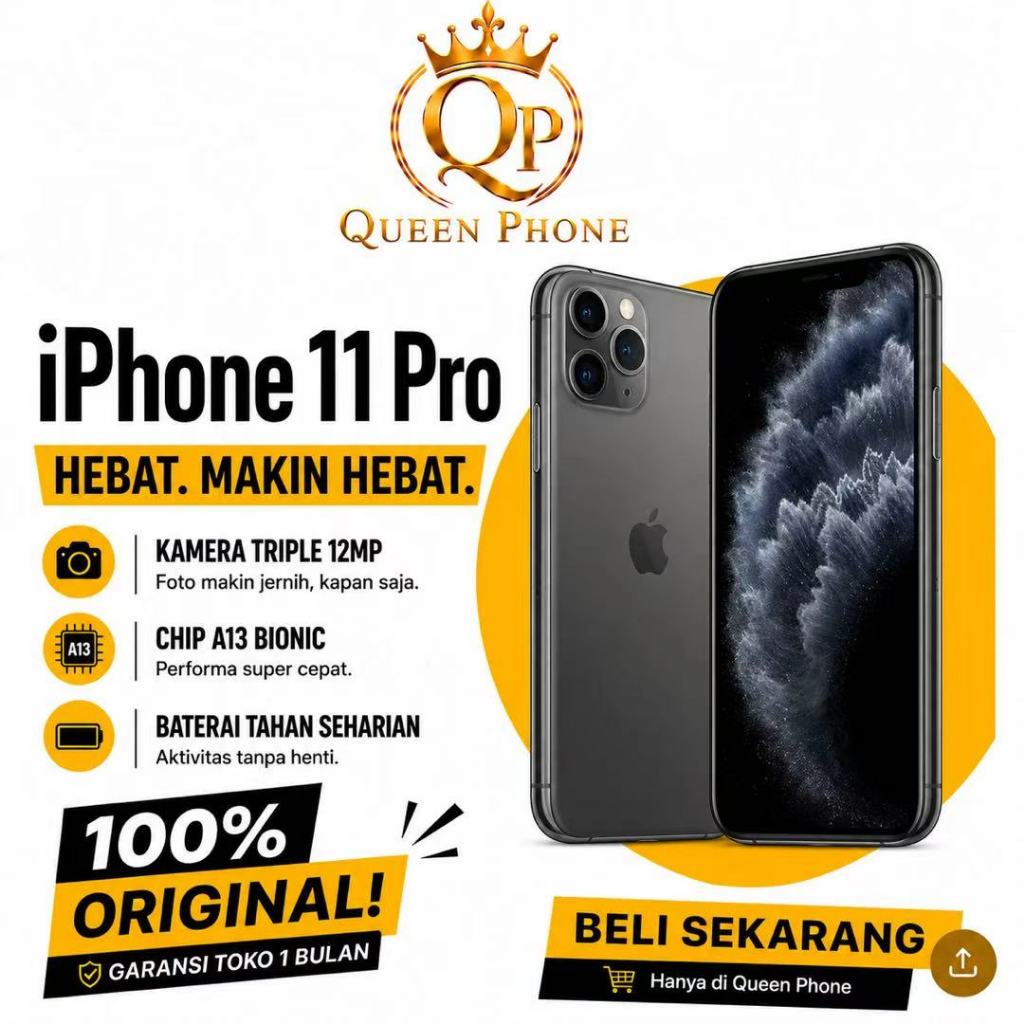 IP 11 PRO 64GB/256GB SECOND LIKE NEW FULLSET NO MINUS