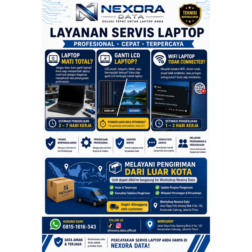 Servis Laptop, Macbook, PC