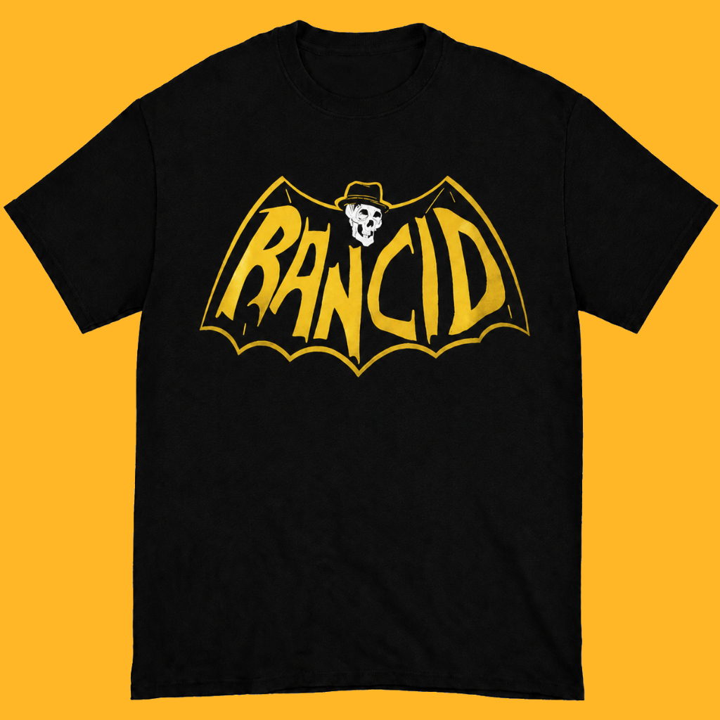 Kaos Band RANCID Skele-Tim Bat Tee Vintage Retro - T-Shirt Reguler & Boxy Unisex Baju band Merchandi
