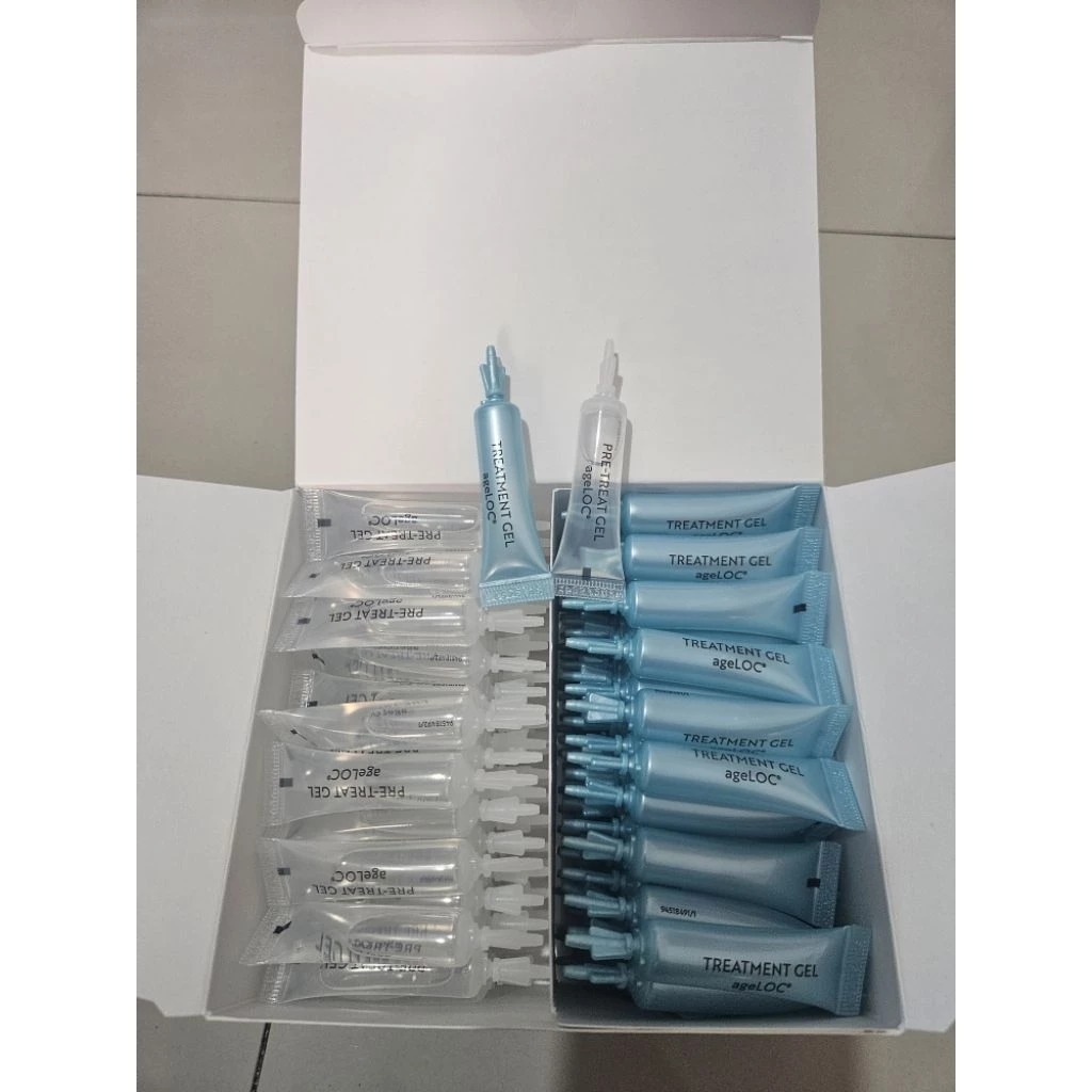 *ECER ISI 4 *Nu Skin® Serum Galvanic Spa Facial Gel Putih-Biru 11ml x 4 set