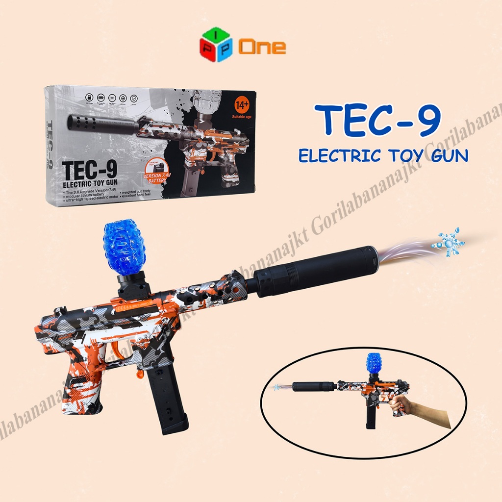 Mainan Anak tembakan TEC-9 elektrik Otomatis water beads