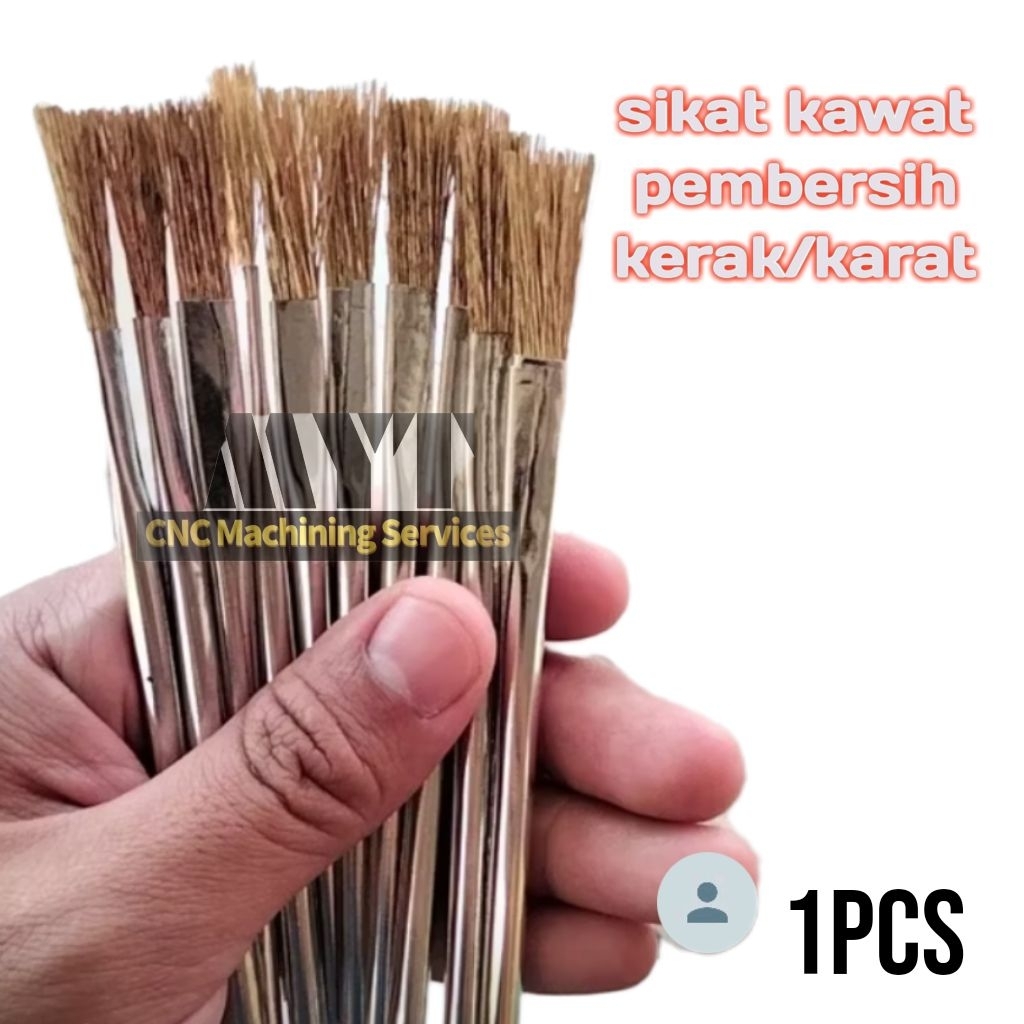 1pcs sikat kawat kuas kawat baja kuningan