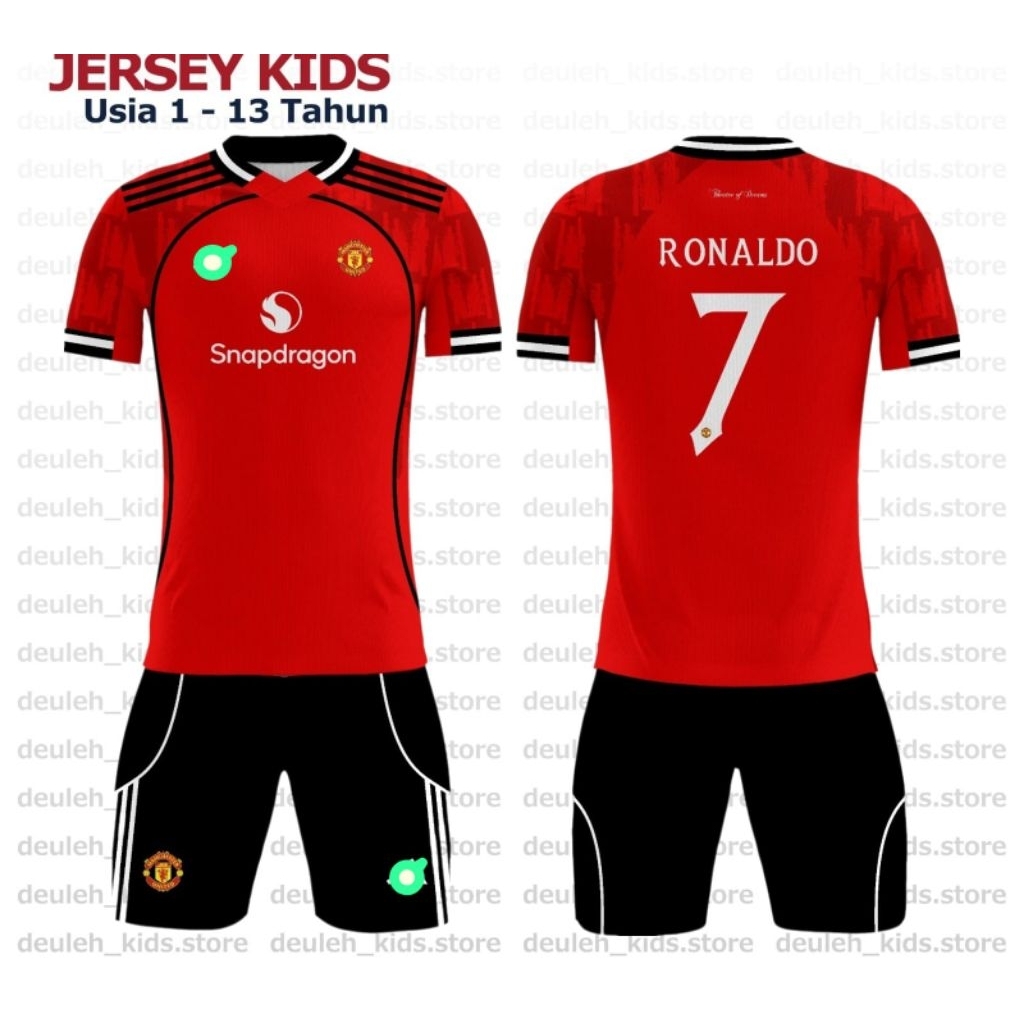JERSEY BAJU BOLA ANAK MU HOME AWAY 3RD KIDS ANAK 2025/2026 Jersey anak  Manchester united  Home Away