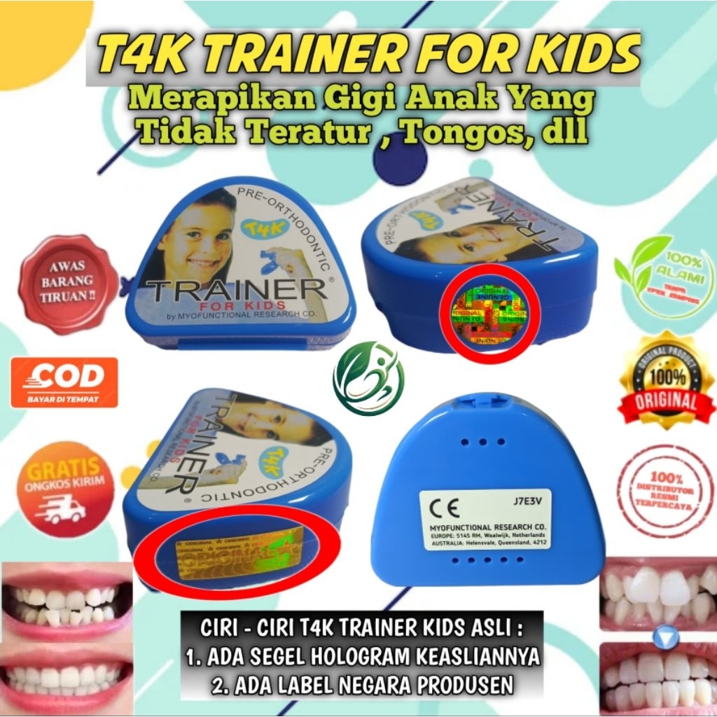 ORIGINAL - TRAINER FOR KIDS (T4K) PERAPI GIGI ANAK MERAPIKAN GIGI TONGGOS, GIGI BERANTAKAN & GIGI RE