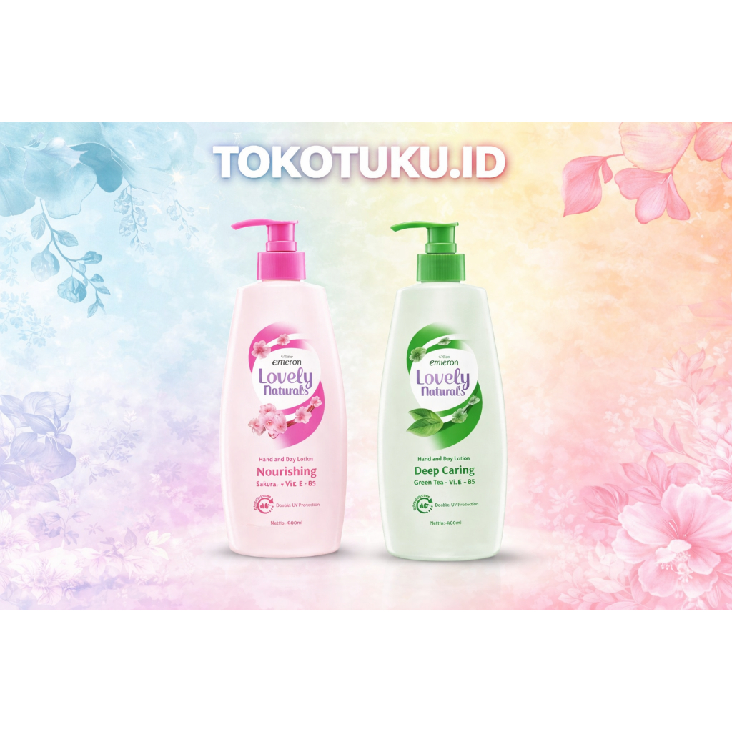 Emeron 400ml/ Emeron Lovely Naturals Hand & Body Lotion Deep Caring Green Tea 400 ml