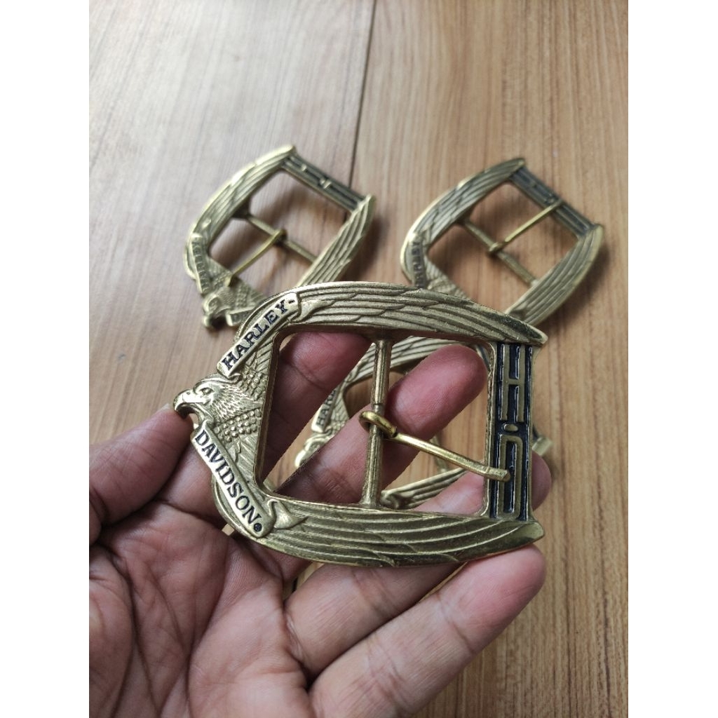 1989 Harley Davidson Vintage solid brass eagle kepala gesper ikat pinggang  belt buckle by BBB Baron