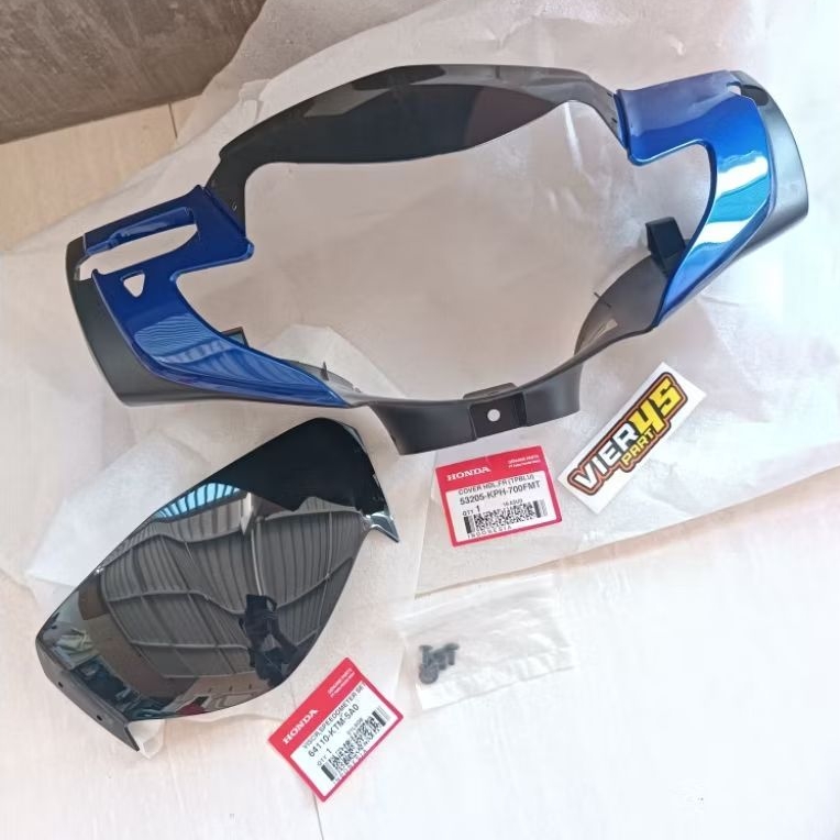 Cover Batok Lampu Depan Biru Supra X 125 Visor old 2005 - 2006 Original AHM 53205-KPH-700FMT