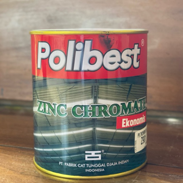 Polibest Zinc Chromate 1 KG Cat Dasar Anti Karat Baja Ringan Besi Kayu warna HITAM