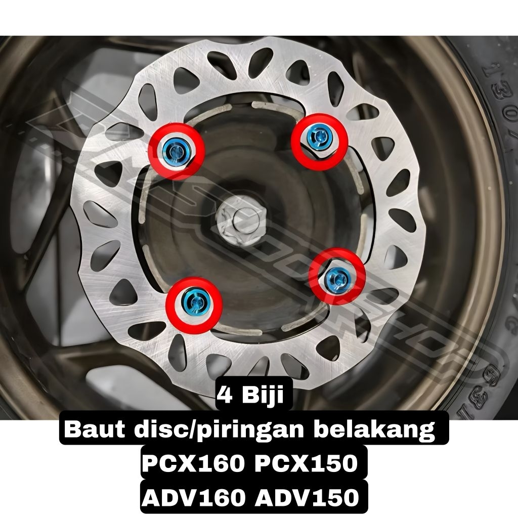baut titanium disc piringan belakang pcx160 pcx150 adv160 adv150 original vietnam
