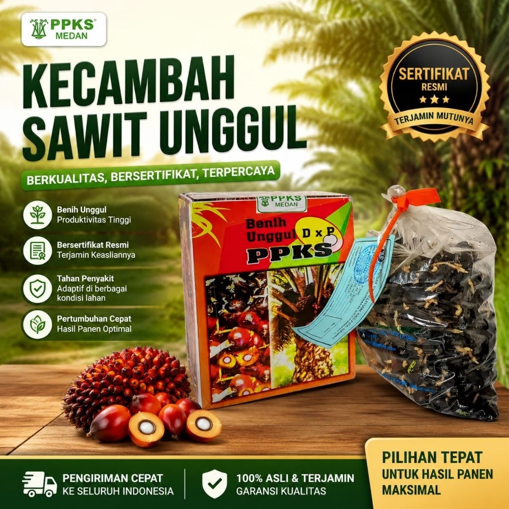 Bibit benih kecambah sawit Unggul PPKS 239 + Bersertifikat resmi isi 250 butir