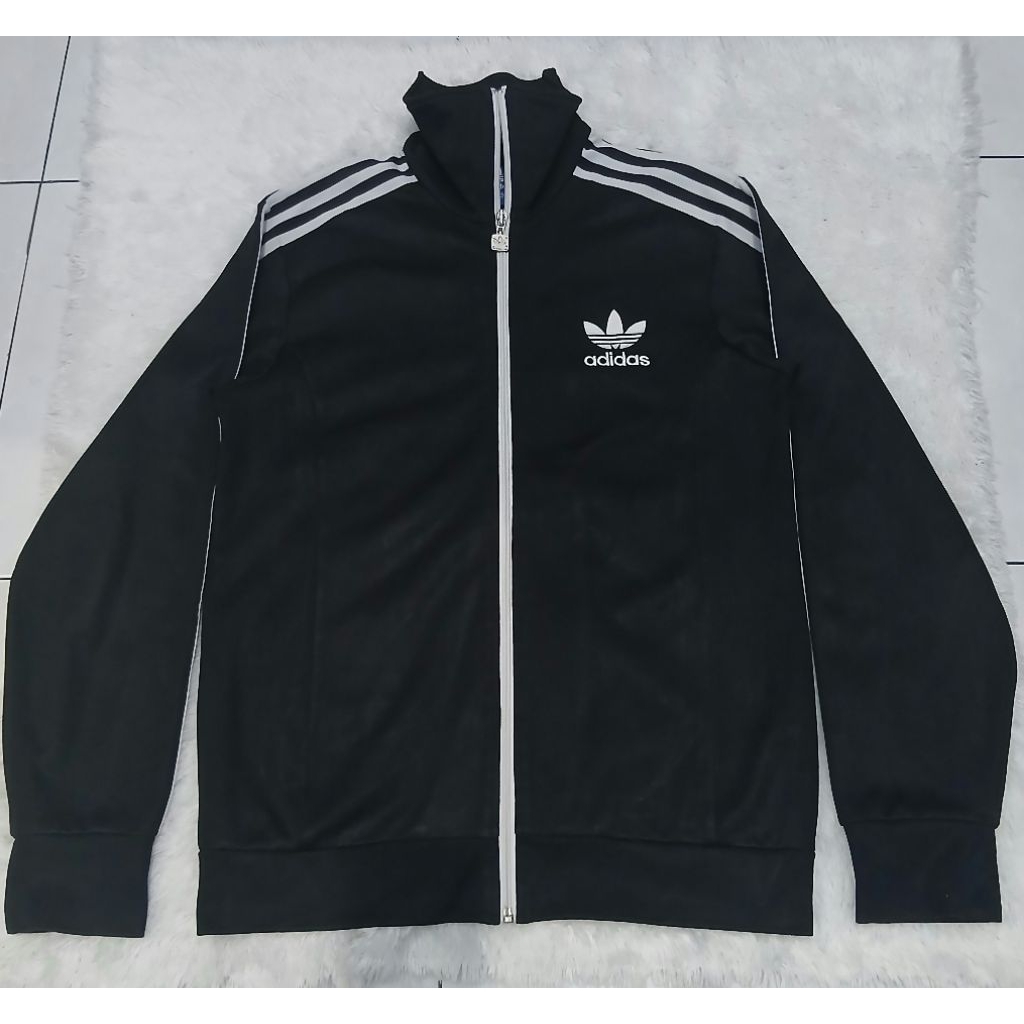 Adidas Tracktop Europe Logo Bordir Black & White