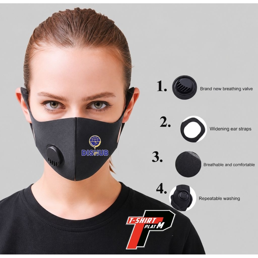 Masker Scuba Filter DISHUB Logo